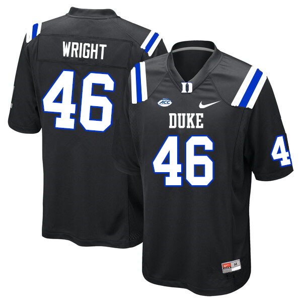 Duke Blue Devils #46 Aaron Wright College Football Jerseys Sale-Black